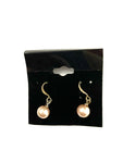 Beige Glass Pearl Earrings