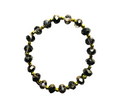 Purple Rondell  Glass Stretchy Bracelet
