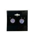 Light Purple Druzy Earring