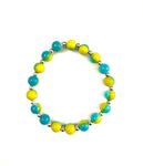 Blue and Yellow Stretchy Bracelet
