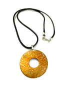 Orange Washer Necklace