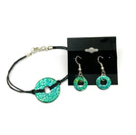 Kelly Green Bracelet and Earrings Set