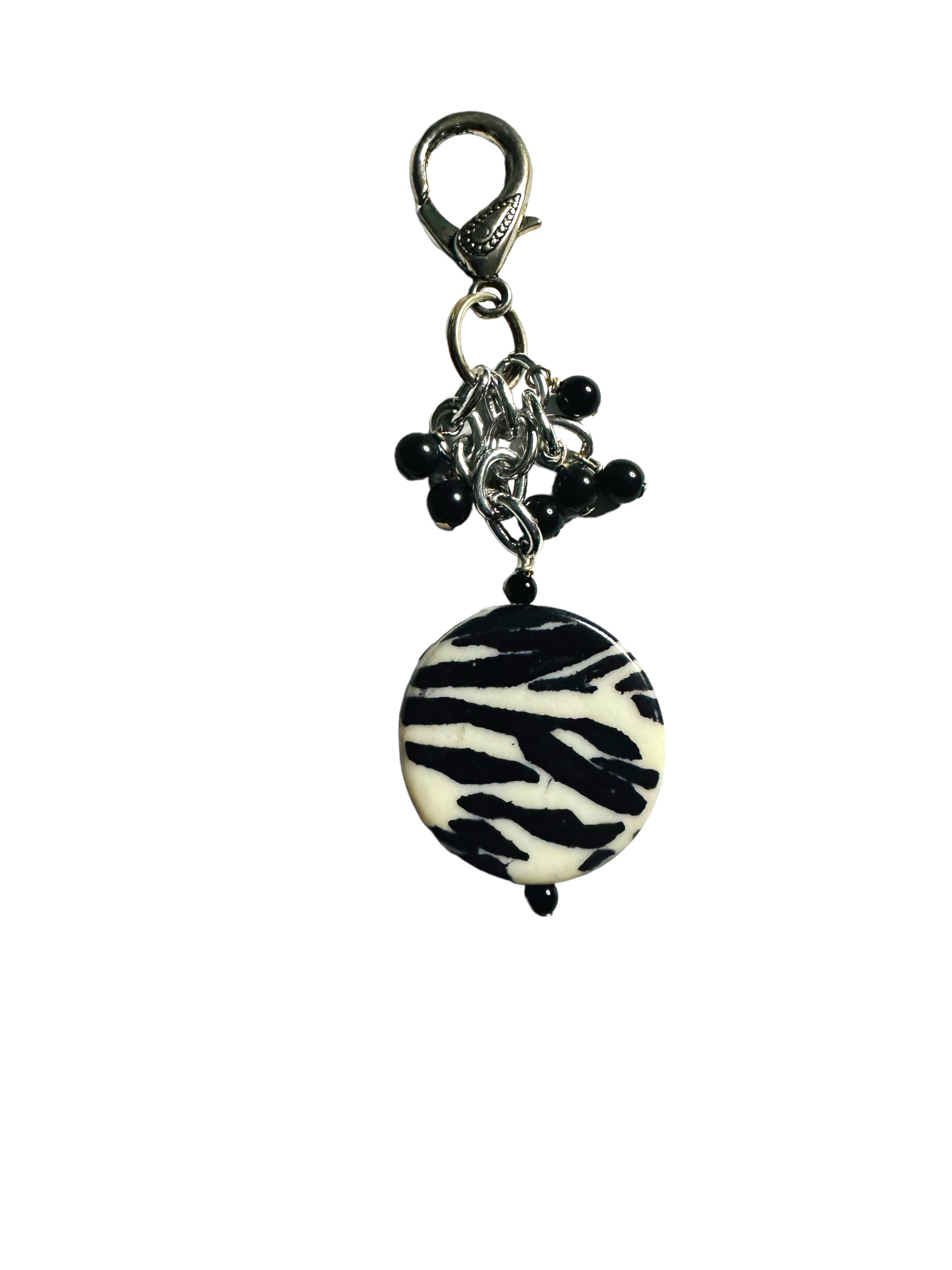 Zebra Print Acrylic Purse Bling