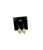 Off White Oval Earrings