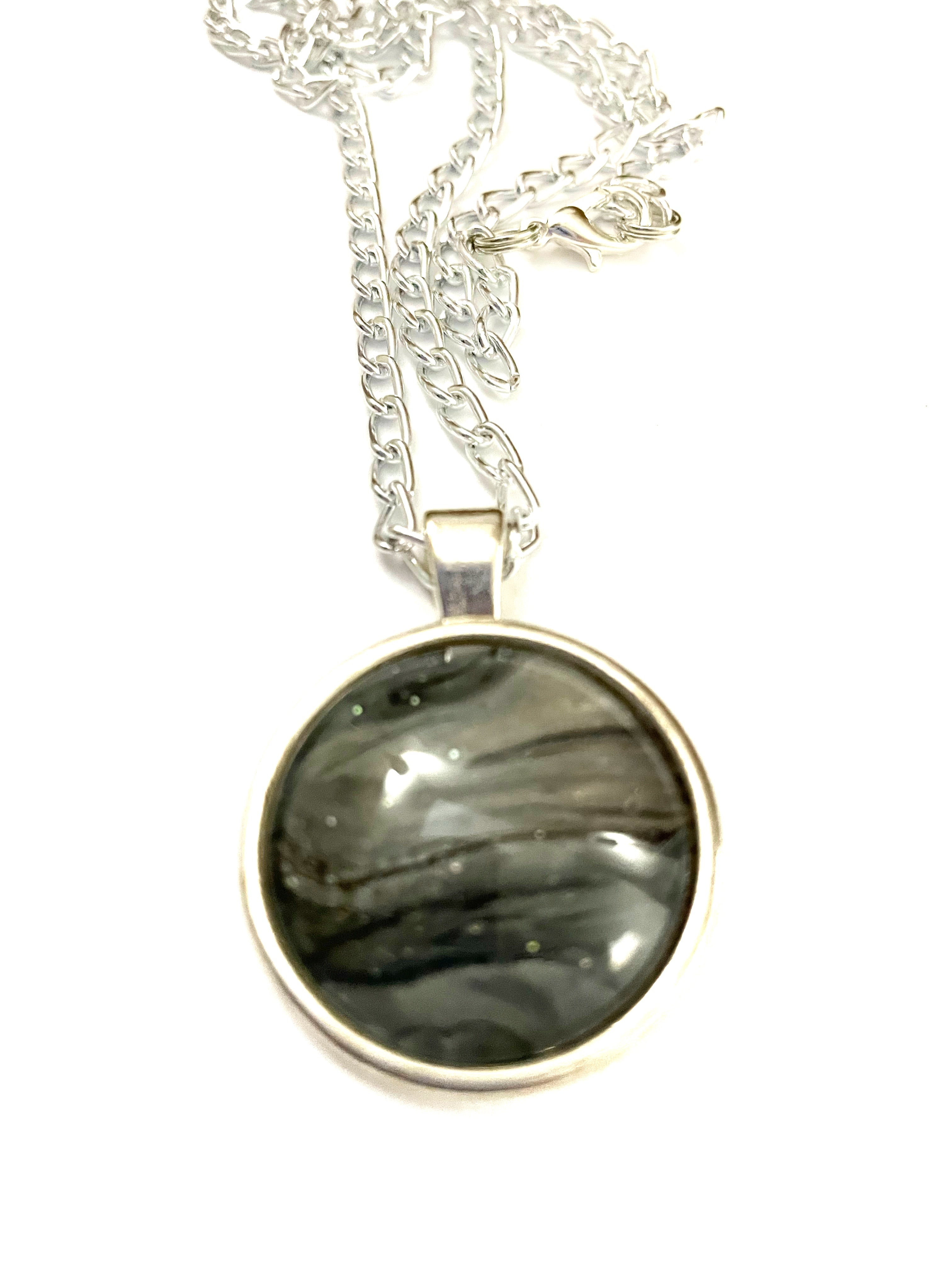 Grey Acrylic Necklaces