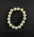 Cream Glass Pearl Stretchy Bracelet