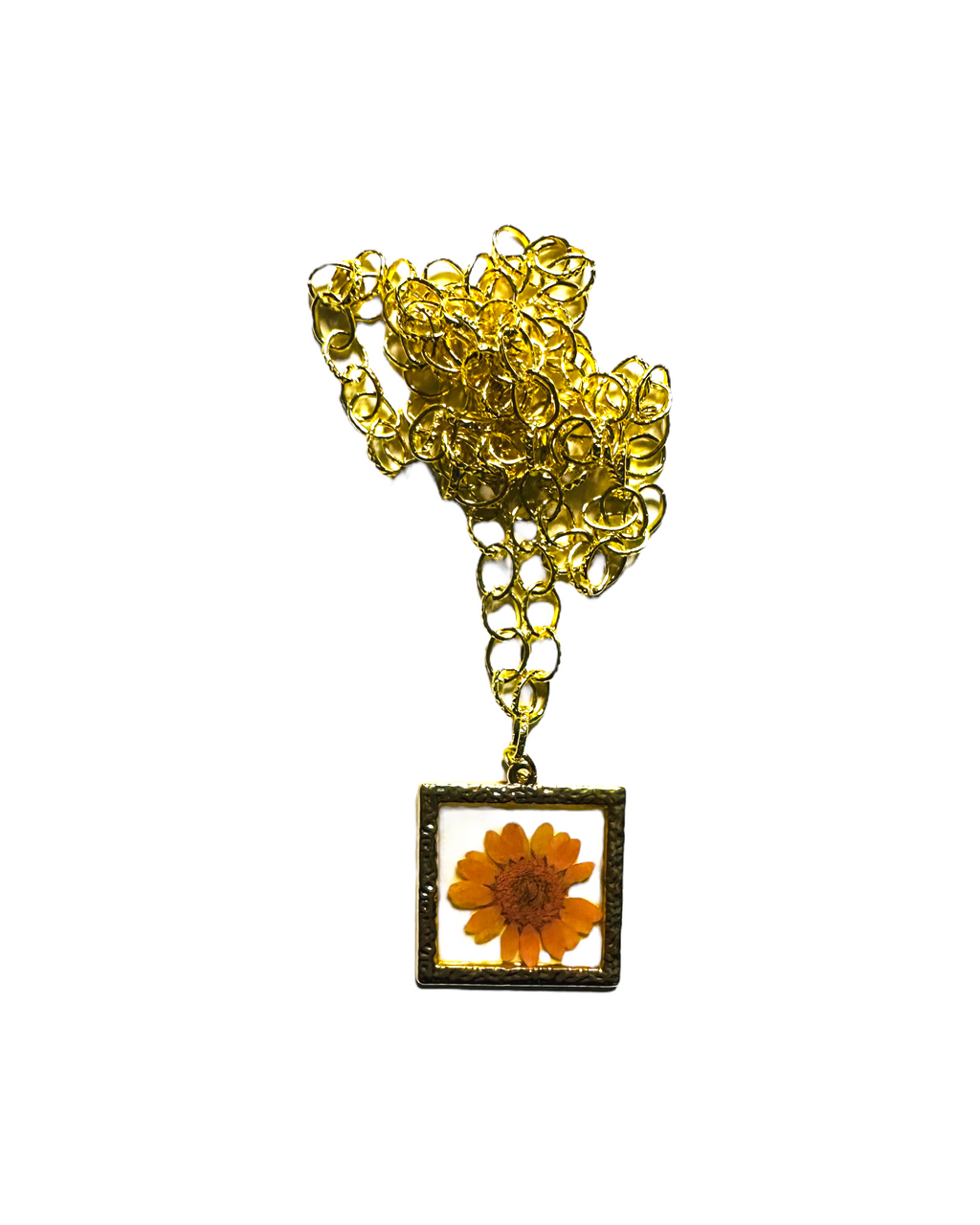 Dried Flower Pendant Necklace
