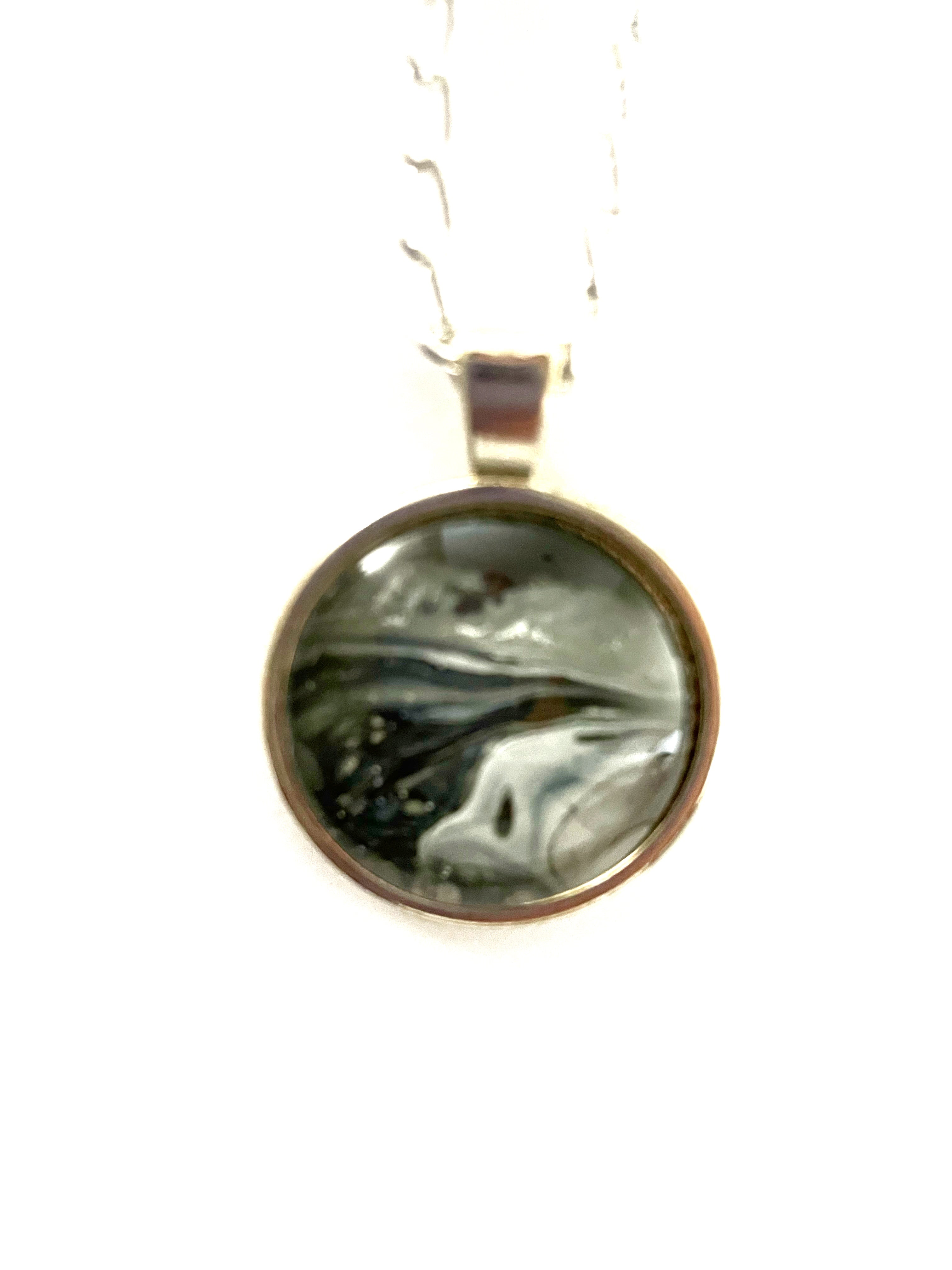 Grey Acrylic Necklaces
