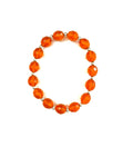 Transparent Orange Glass Stretchy Bracelet