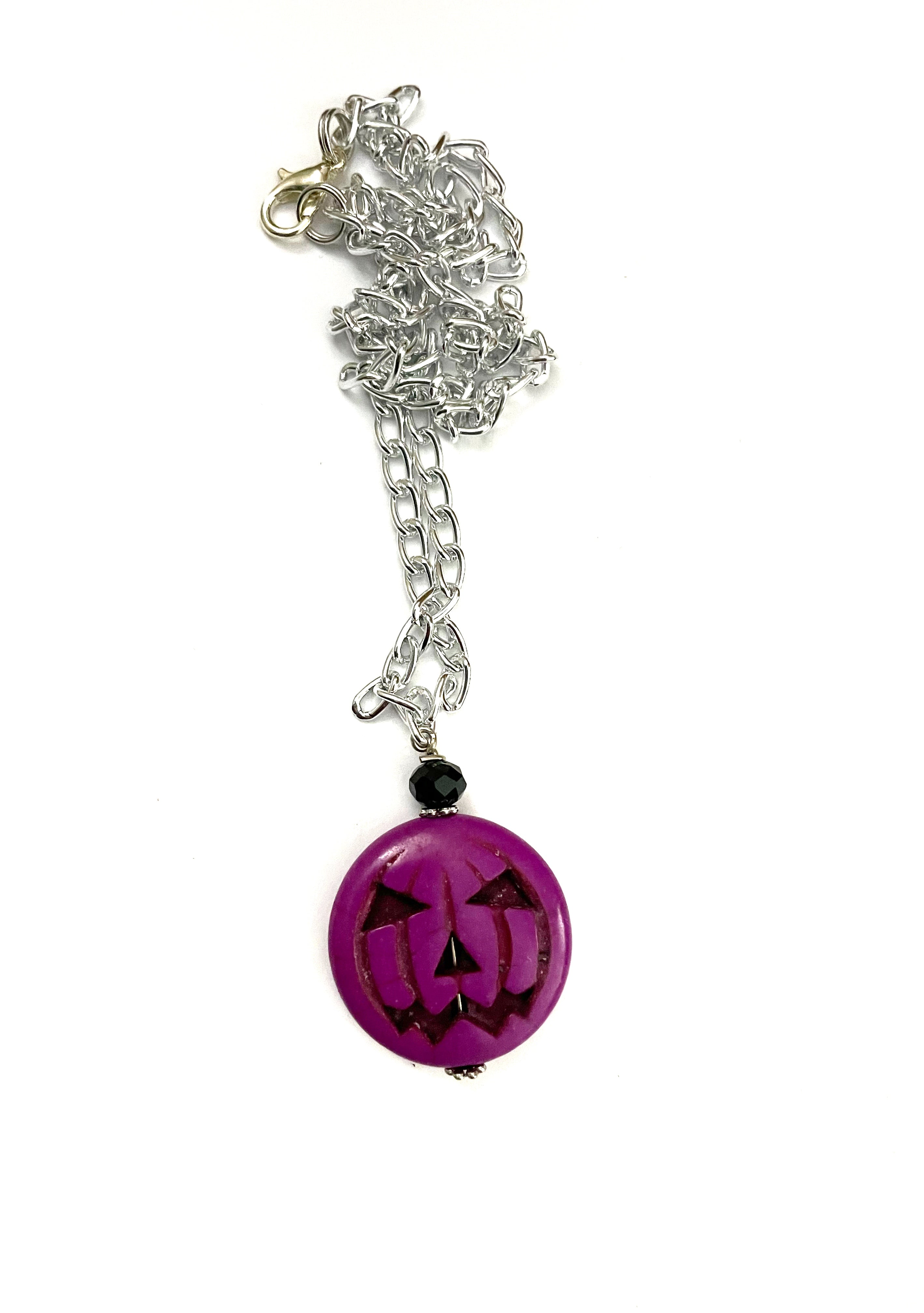 Large Pumpkin Howlite Necklace