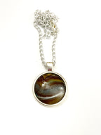 Brown, Blue and Yellow Acrylic Necklaces