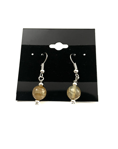 Agate and Lava Stone Bracelet and Earring Set