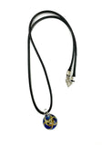 Blue and Beige Glass Necklace