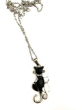 Two Cats Pendant Necklace