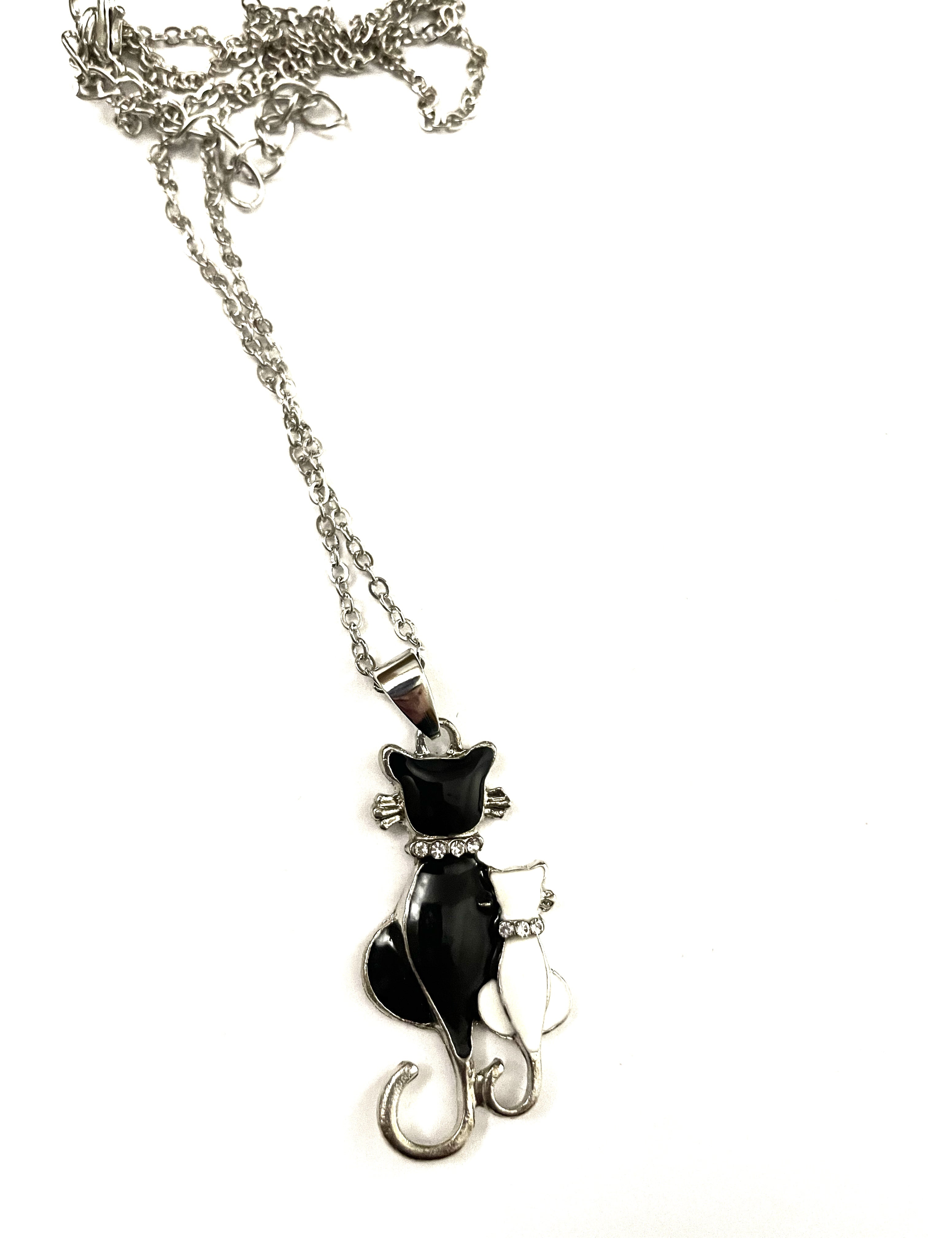 Two Cats Pendant Necklace
