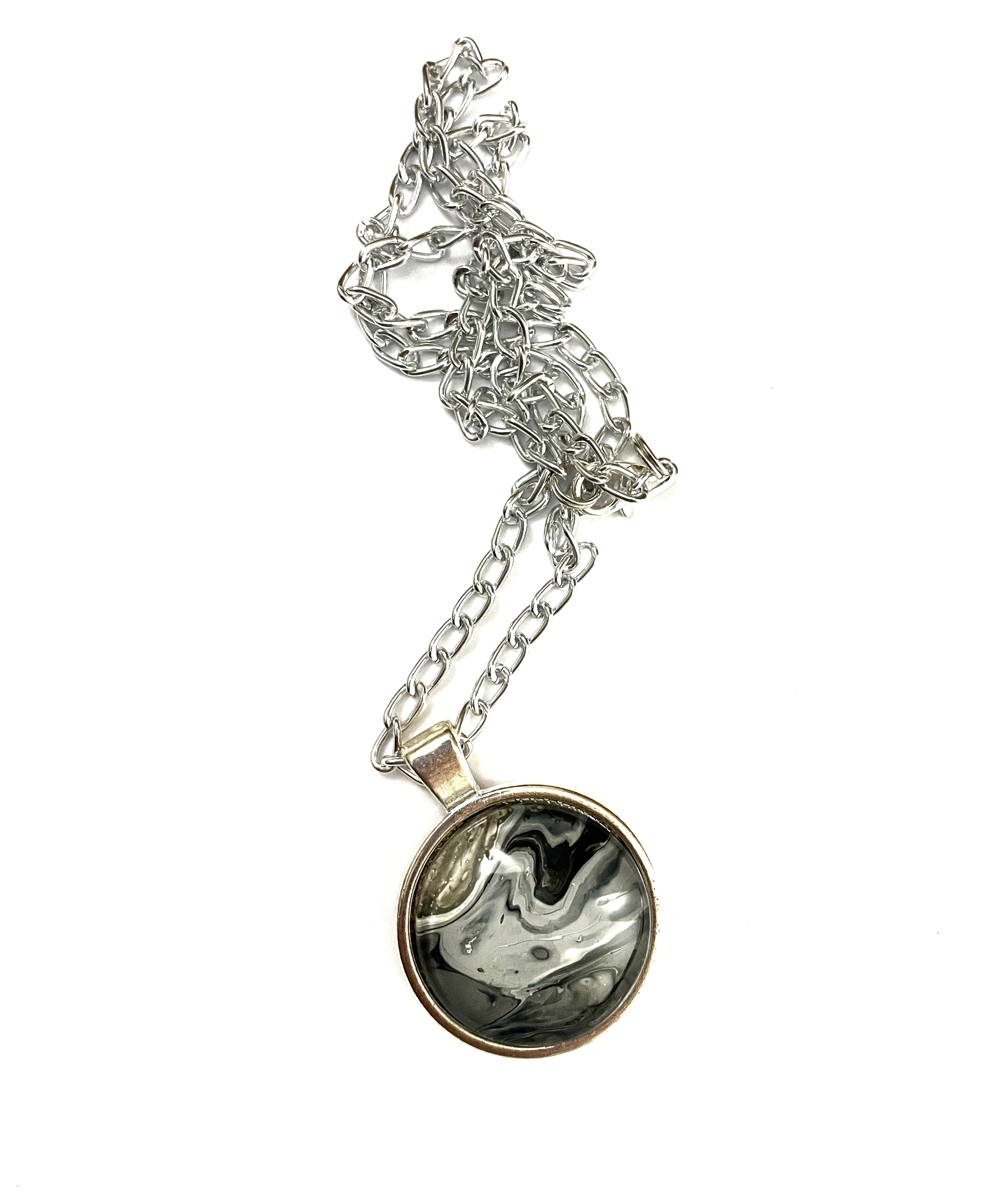 Grey Acrylic Necklaces