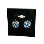 Plaid Post Earrings - Multiple Options