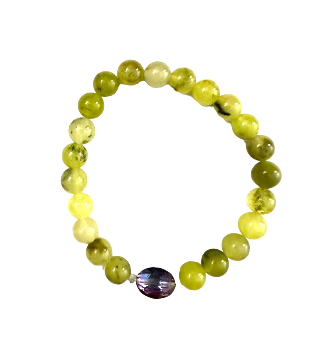 Green Jade Stretchy Bracelet