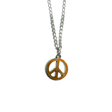 Peace Symbol Metal Necklace
