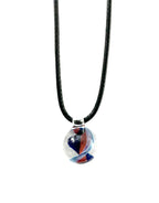 Shades of Blue Wave Glass Necklace