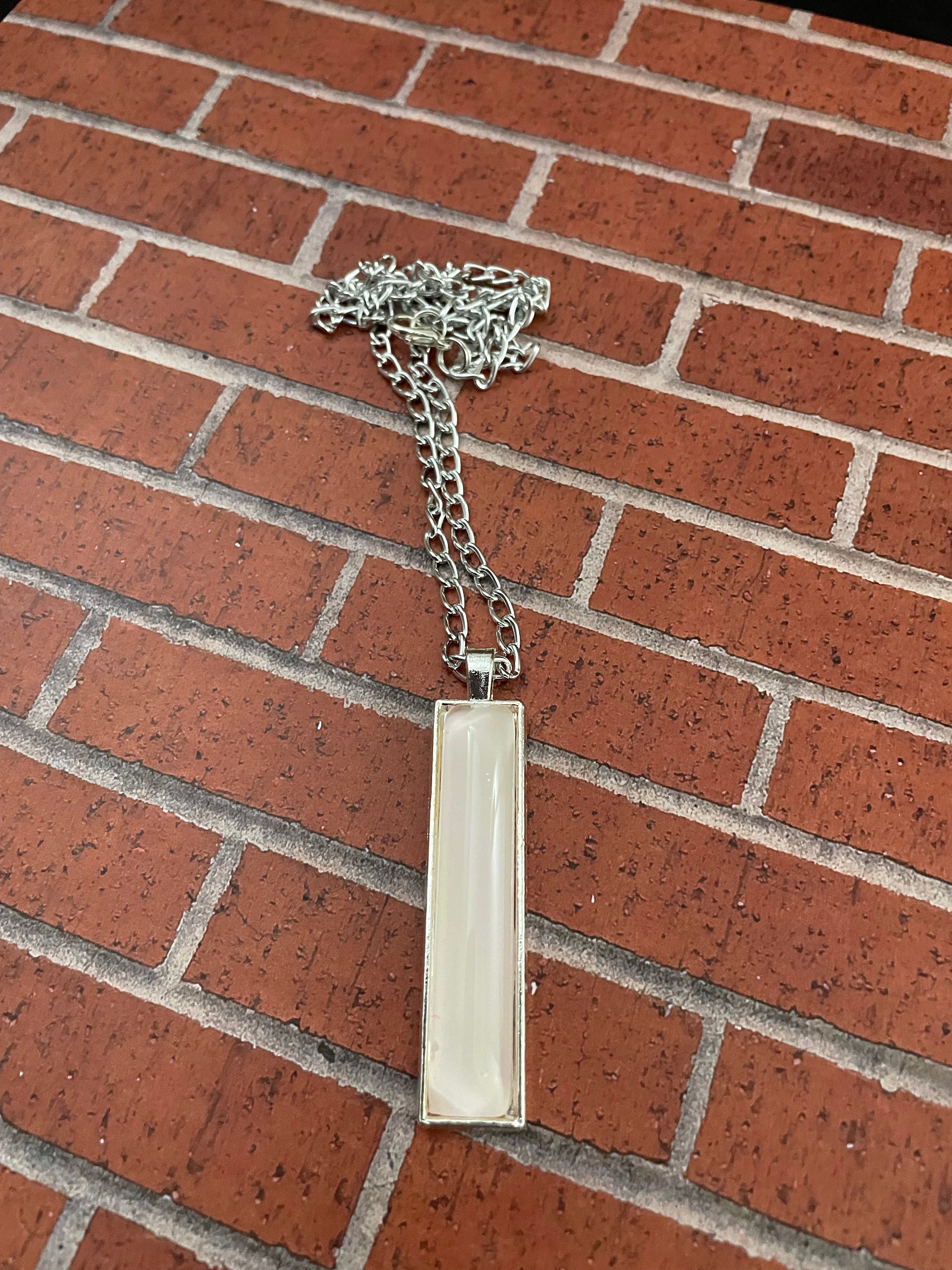Pale Pink and Cream Acrylic Necklaces