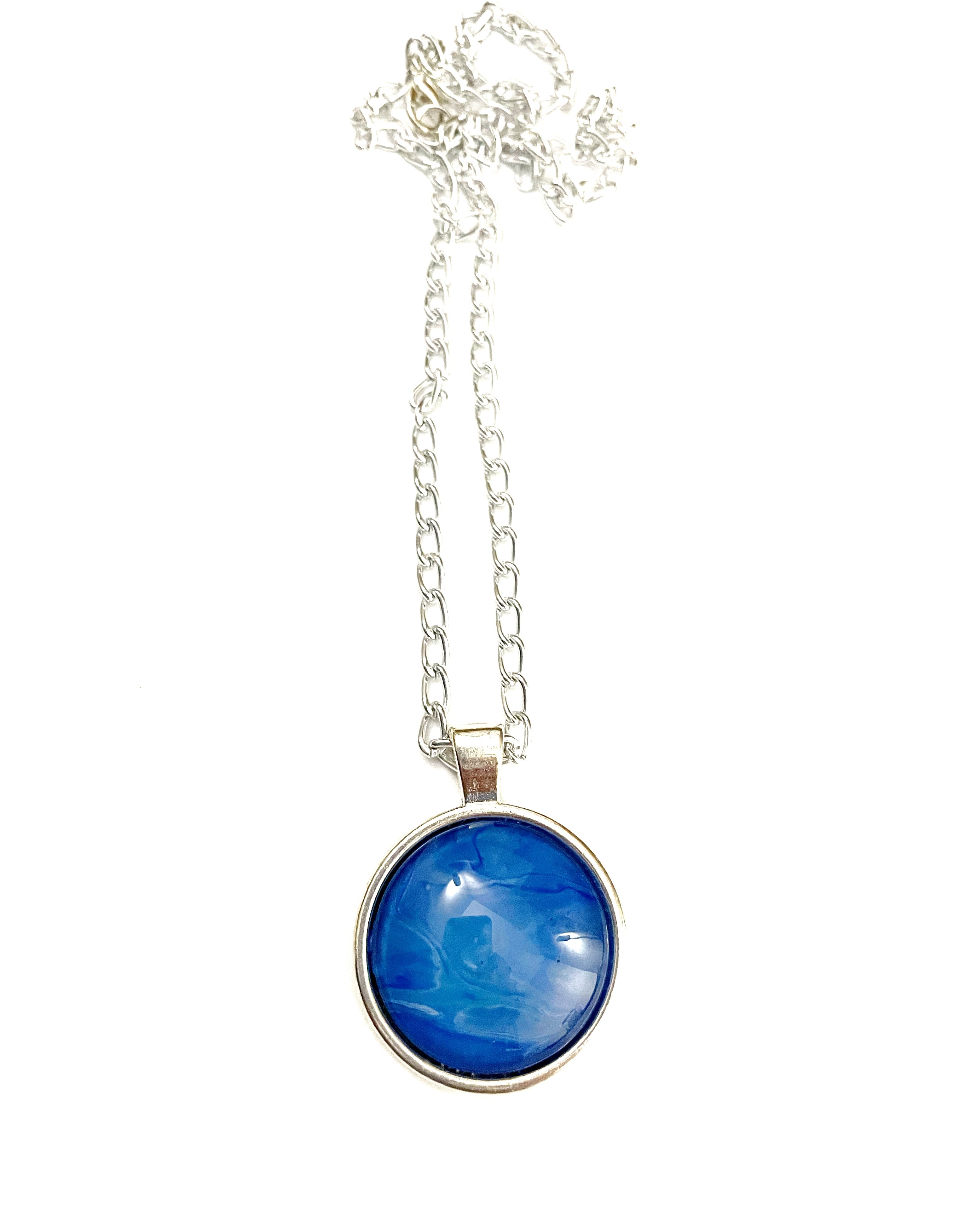 Blue Acrylic Necklaces