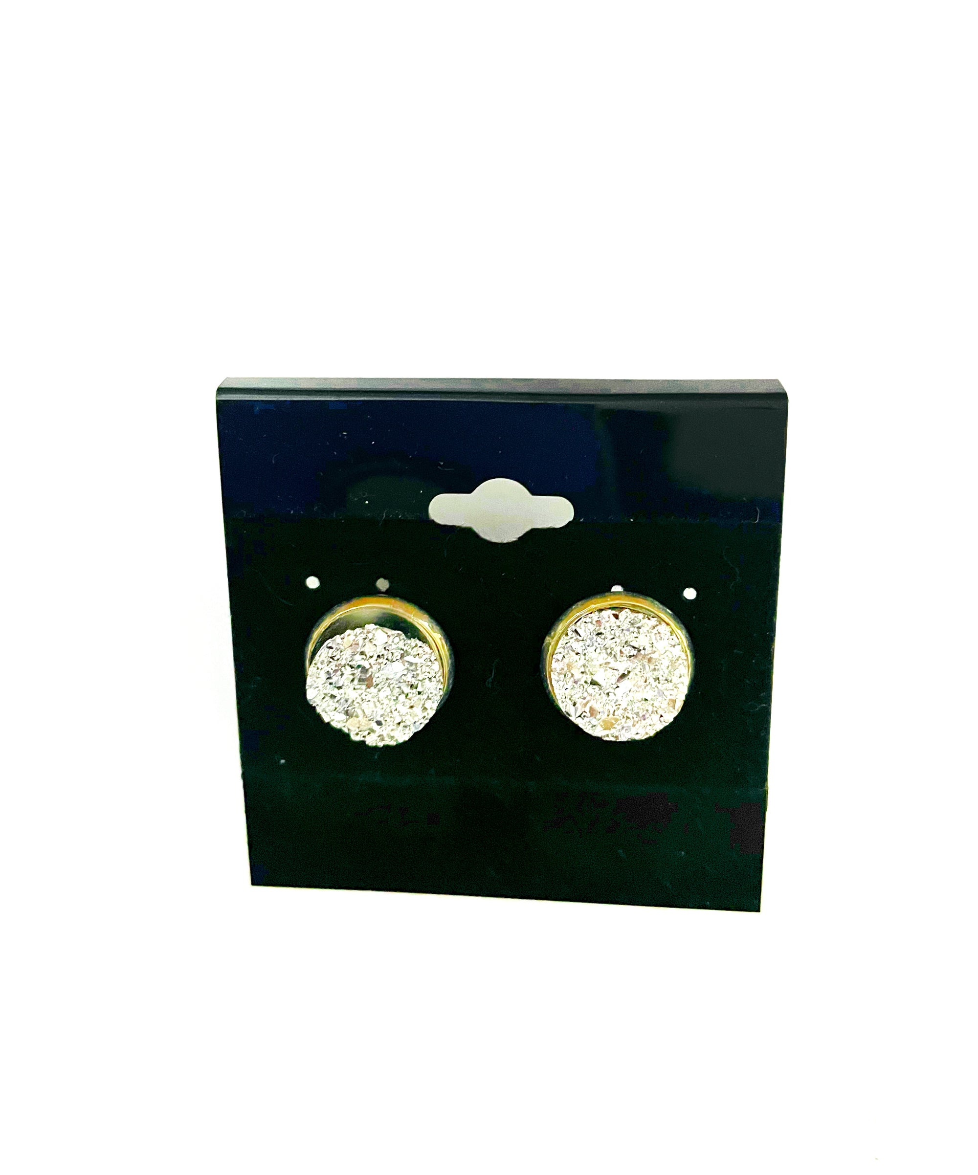Silver Druzy Earring