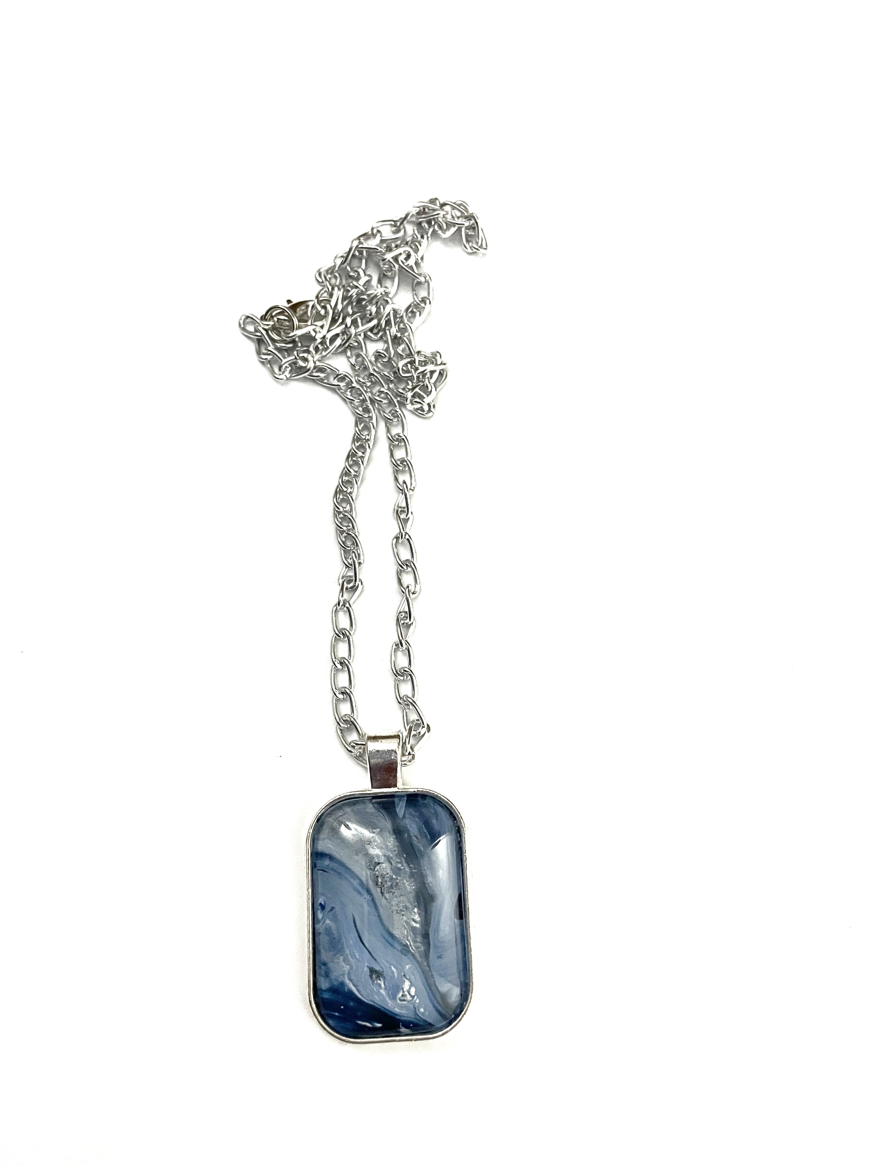 Blue Acrylic Necklaces