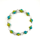 Blue and Yellow Stretchy Bracelet