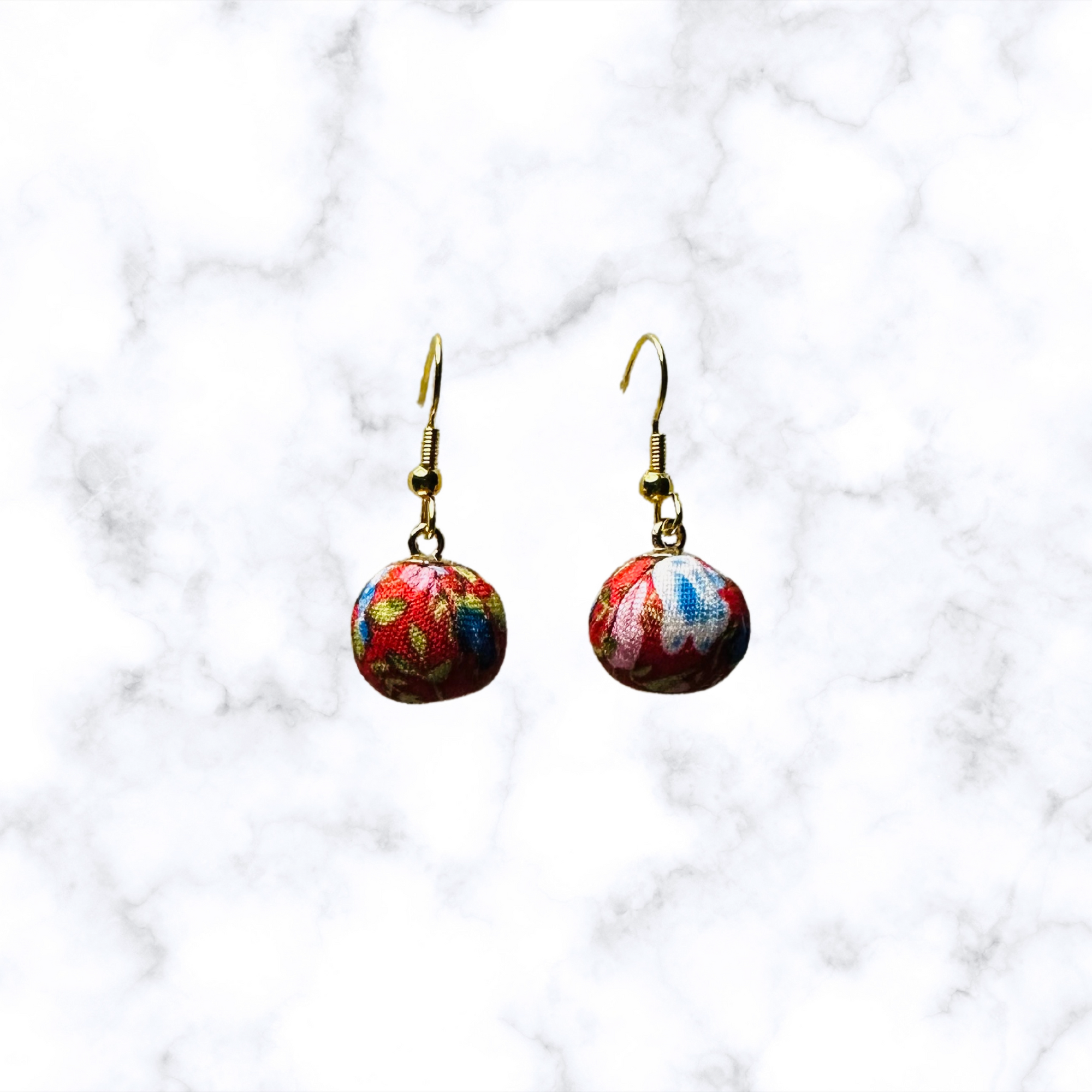 Fabric Dangle Earrings