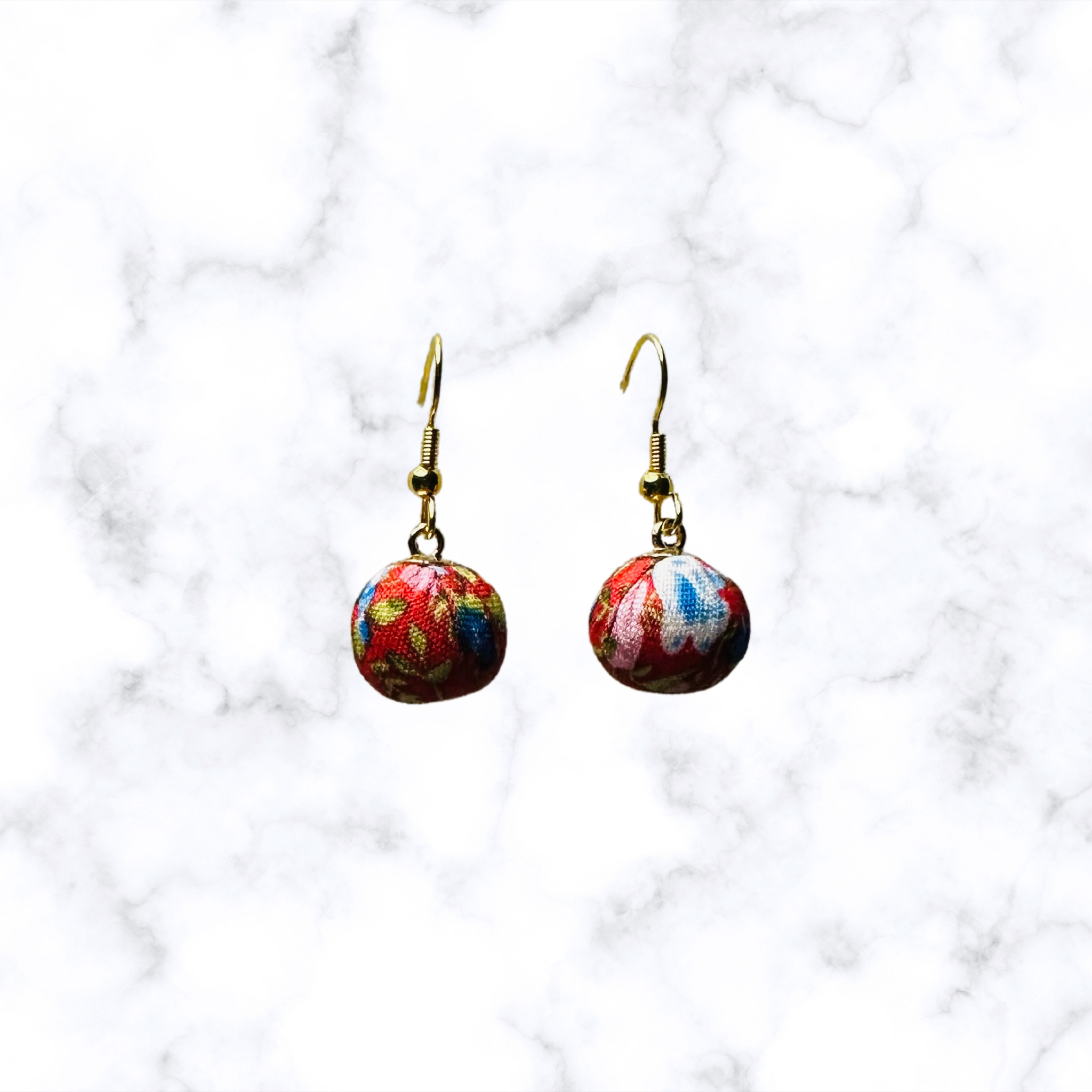 Fabric Dangle Earrings
