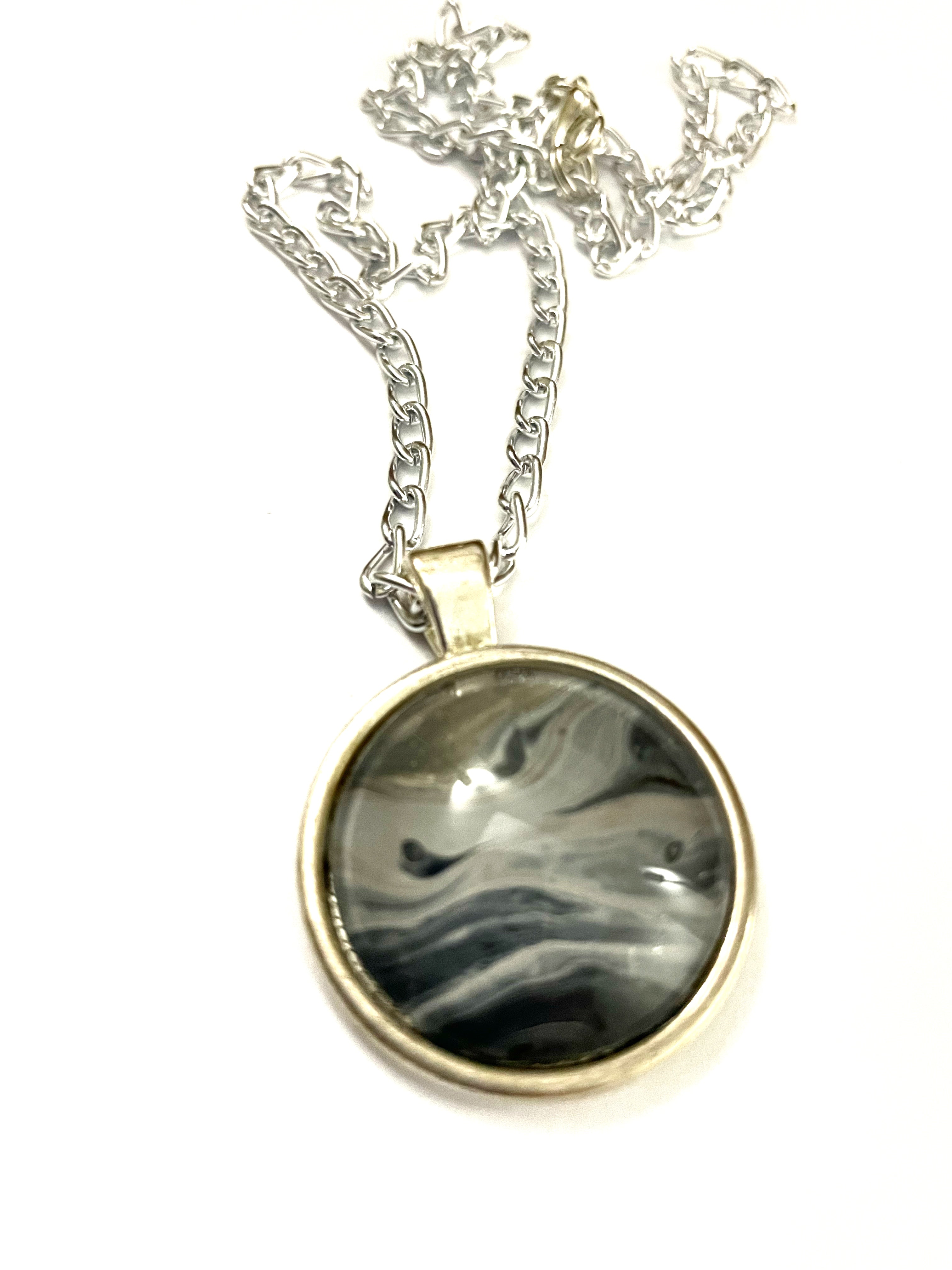 Grey Acrylic Necklaces