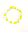 White and Yellow Stretchy Bracelet