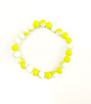 White and Yellow Stretchy Bracelet