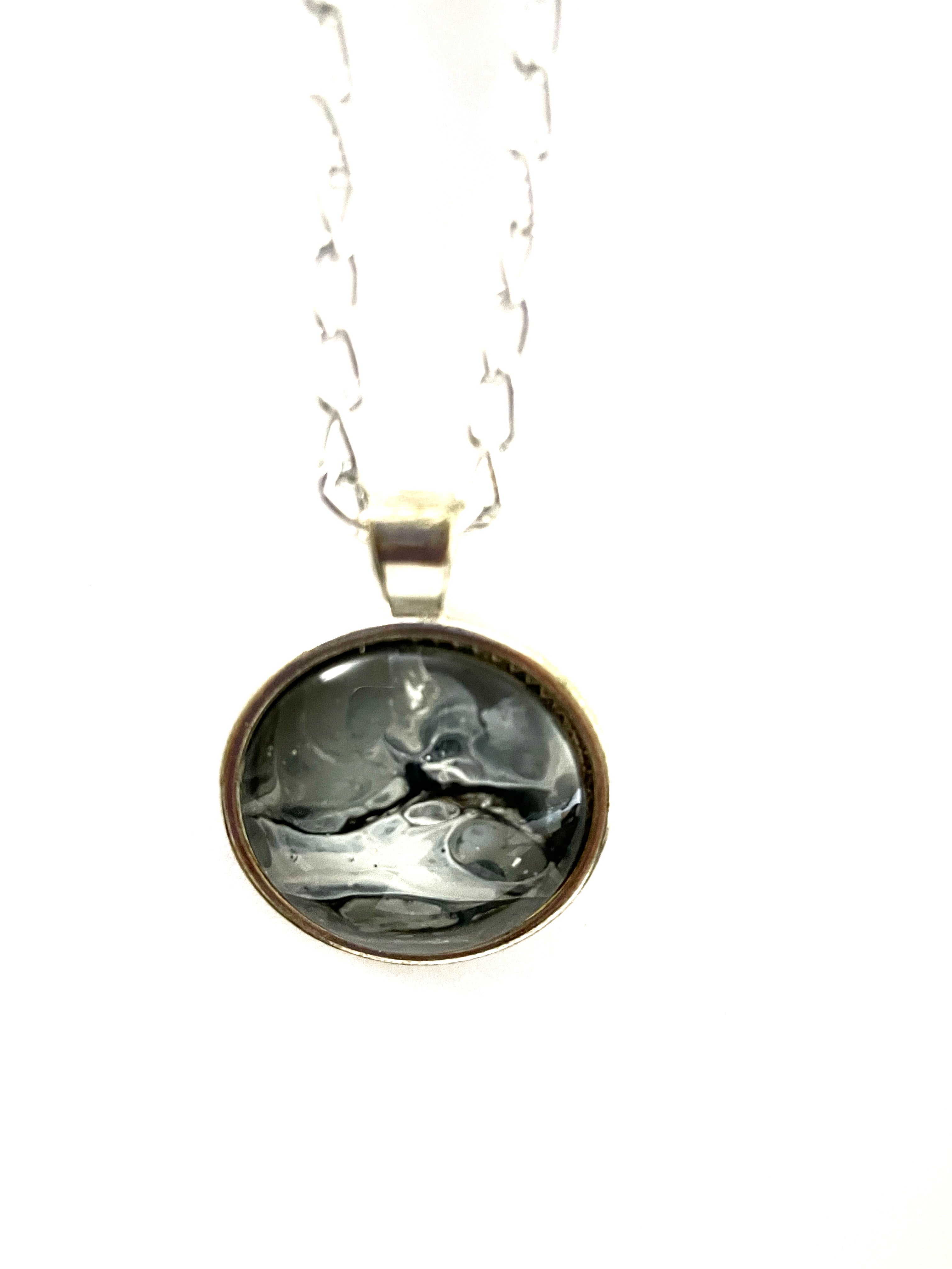 Grey Acrylic Necklaces