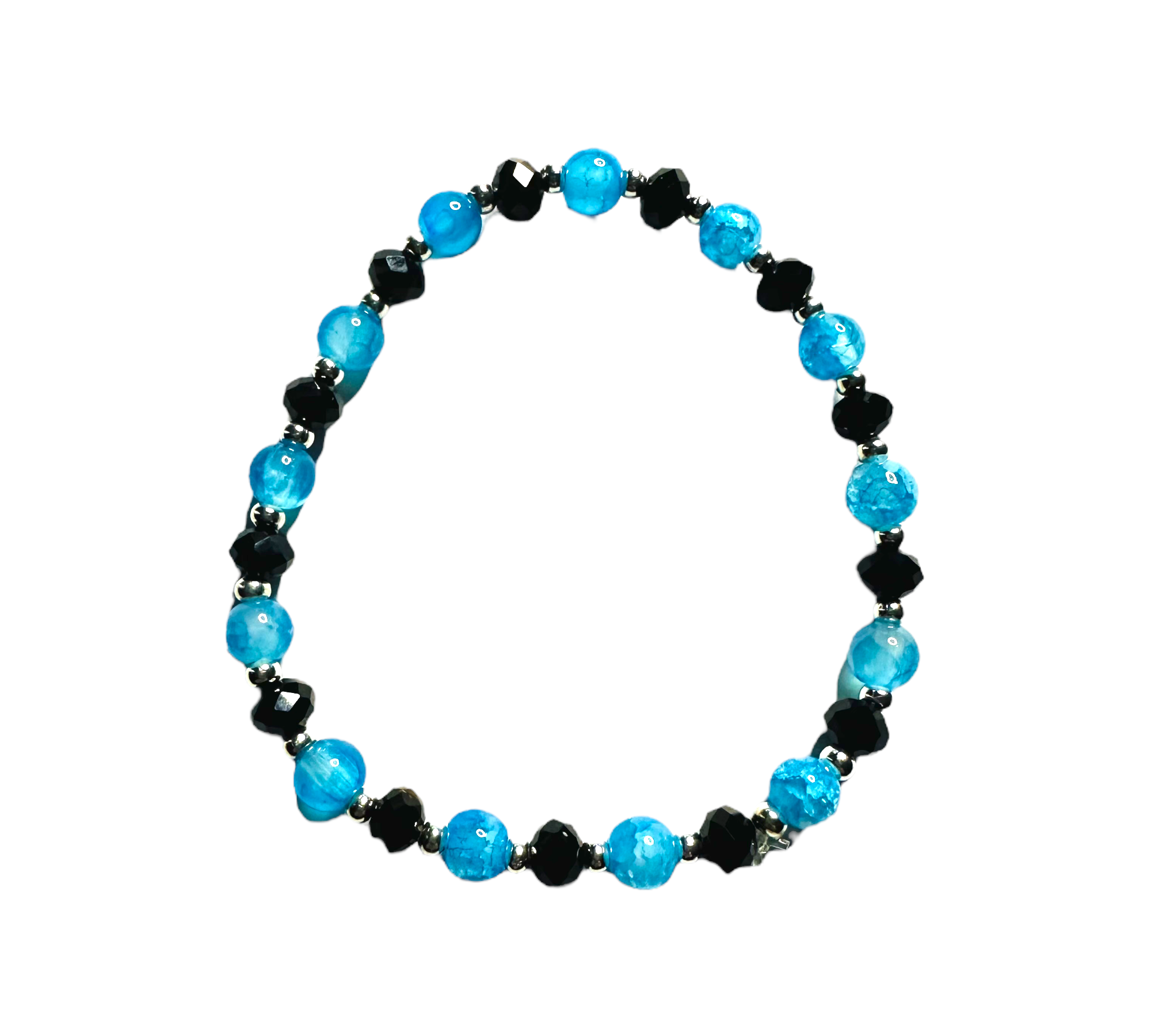 Ocean Blue Stretchy Bracelet