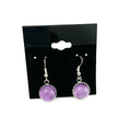Purple Acrylic Paint Earrings - Dangle