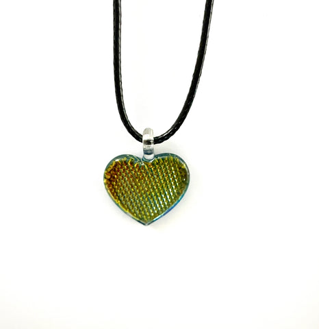Dichroic Heart Necklace