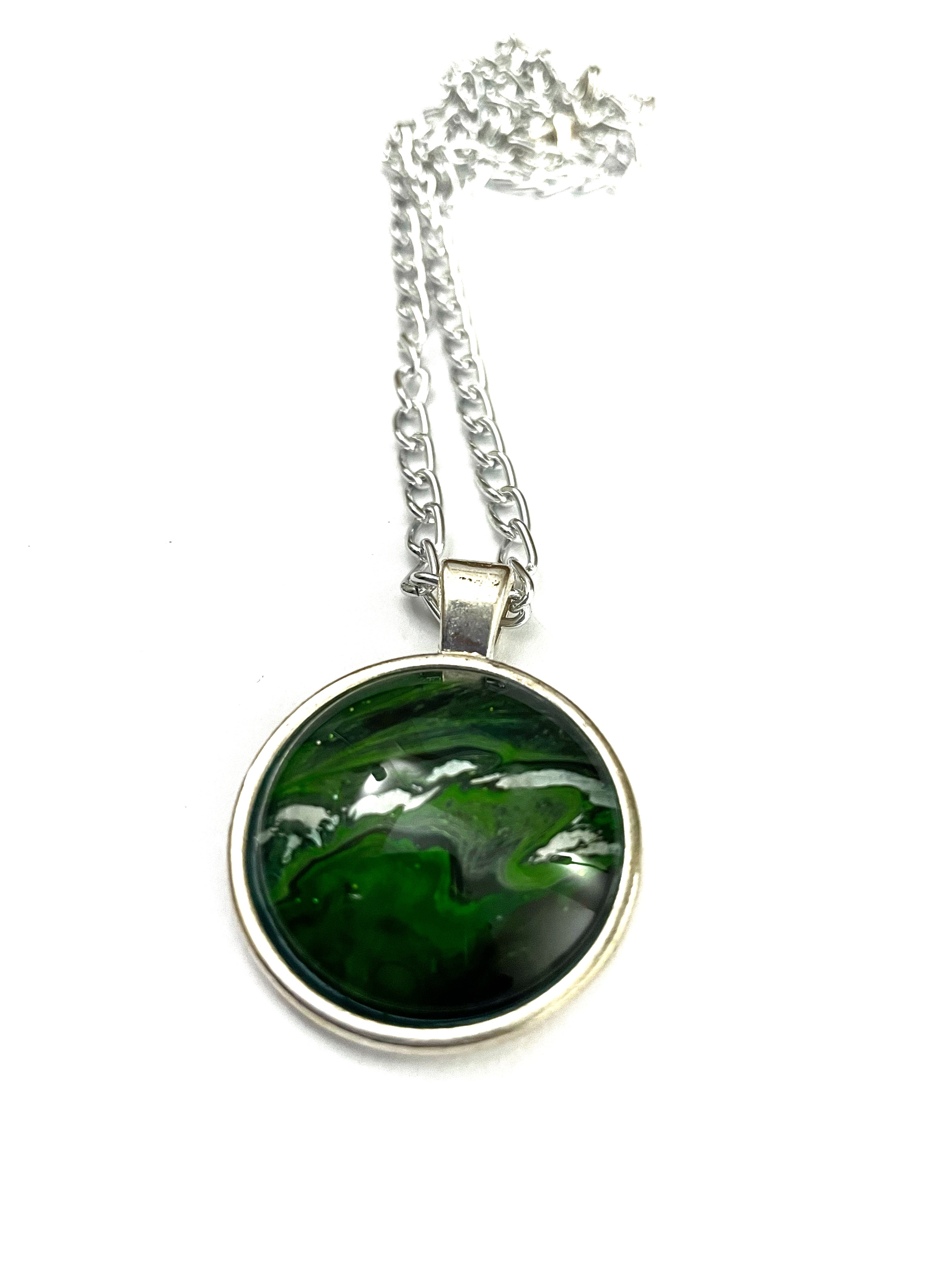 Green Acrylic Necklaces