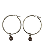 Pearl Hoop Earrings