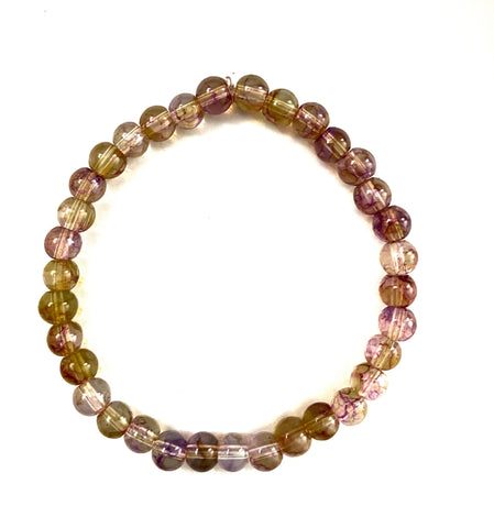 Pink and Brown Stretchy Bracelet