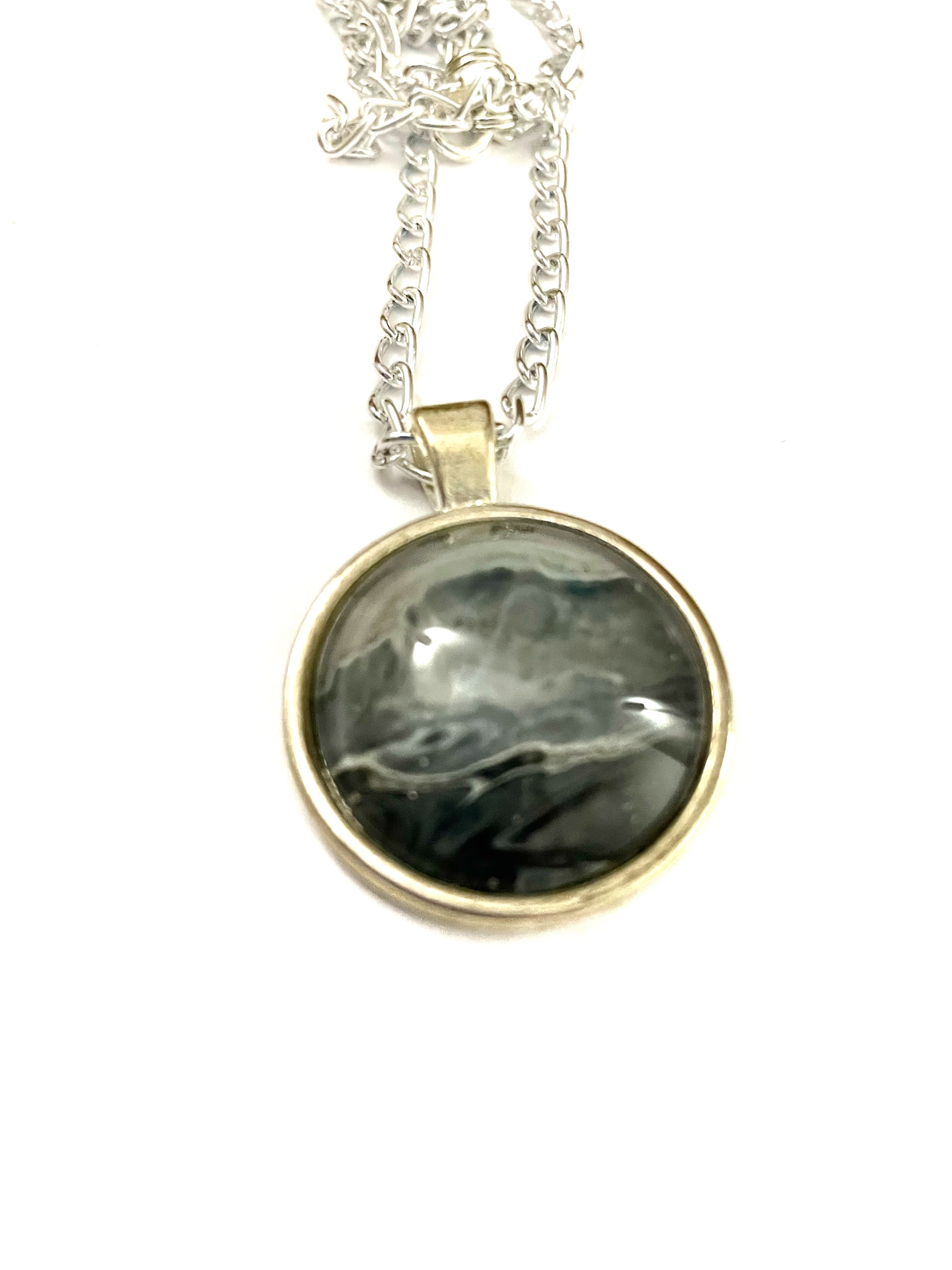 Grey Acrylic Necklaces