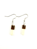 Extra Small Rectangle Resin & Wood  Earrings