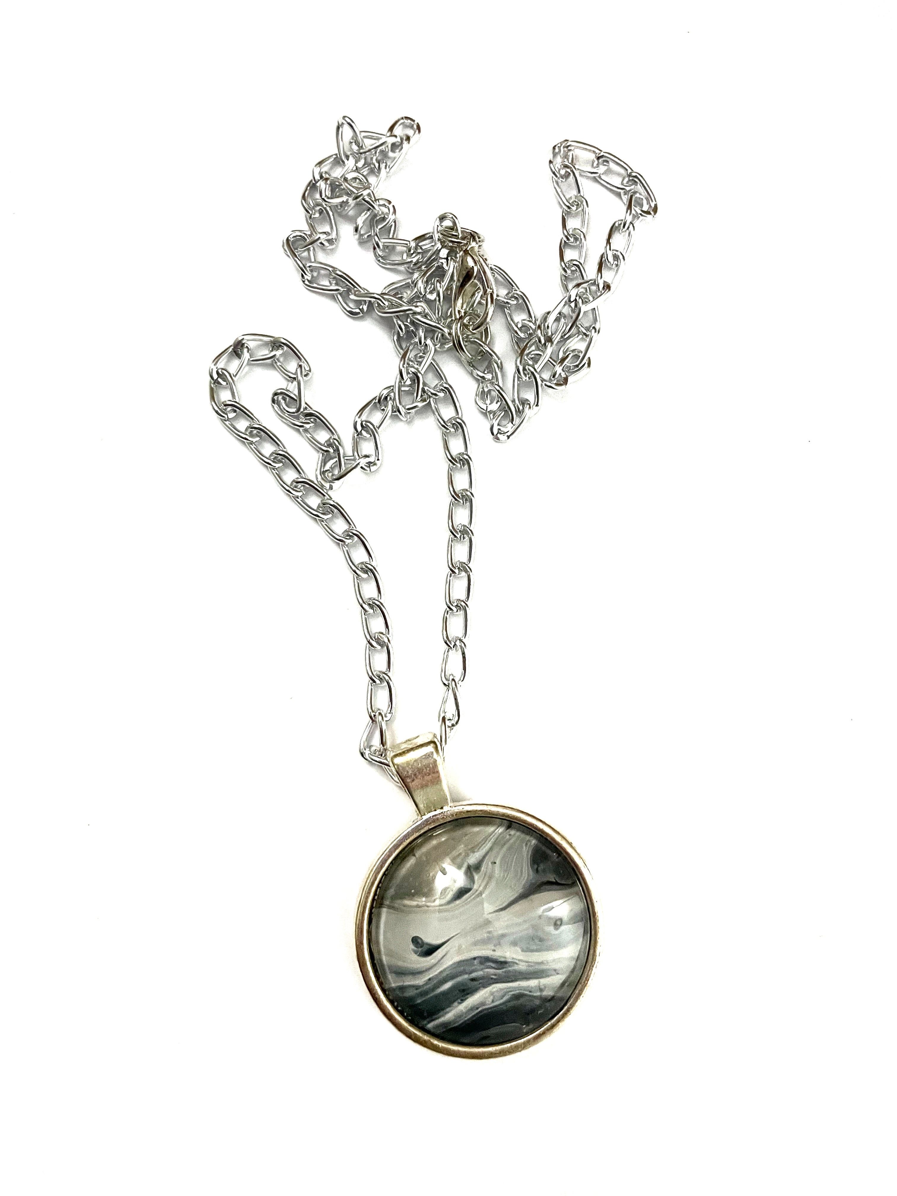 Grey Acrylic Necklaces