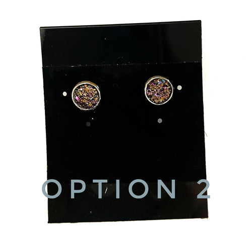 8mm Druzy Earring