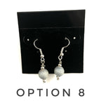 Gunmetal Druzy Glass Earrings