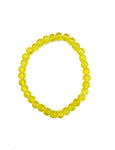 Yellow Glass Stretchy Bracelet