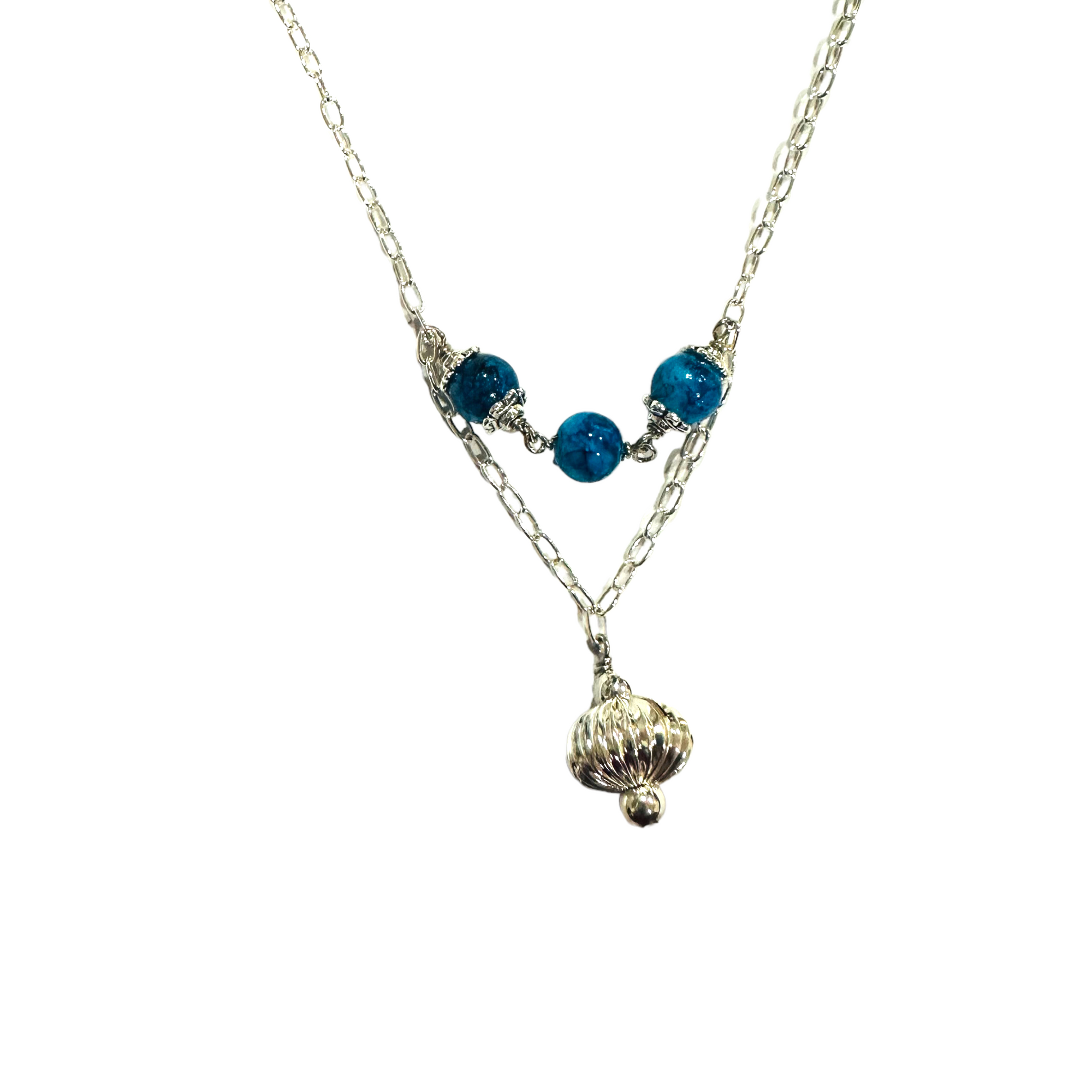 Silver Earring and Necklace Set