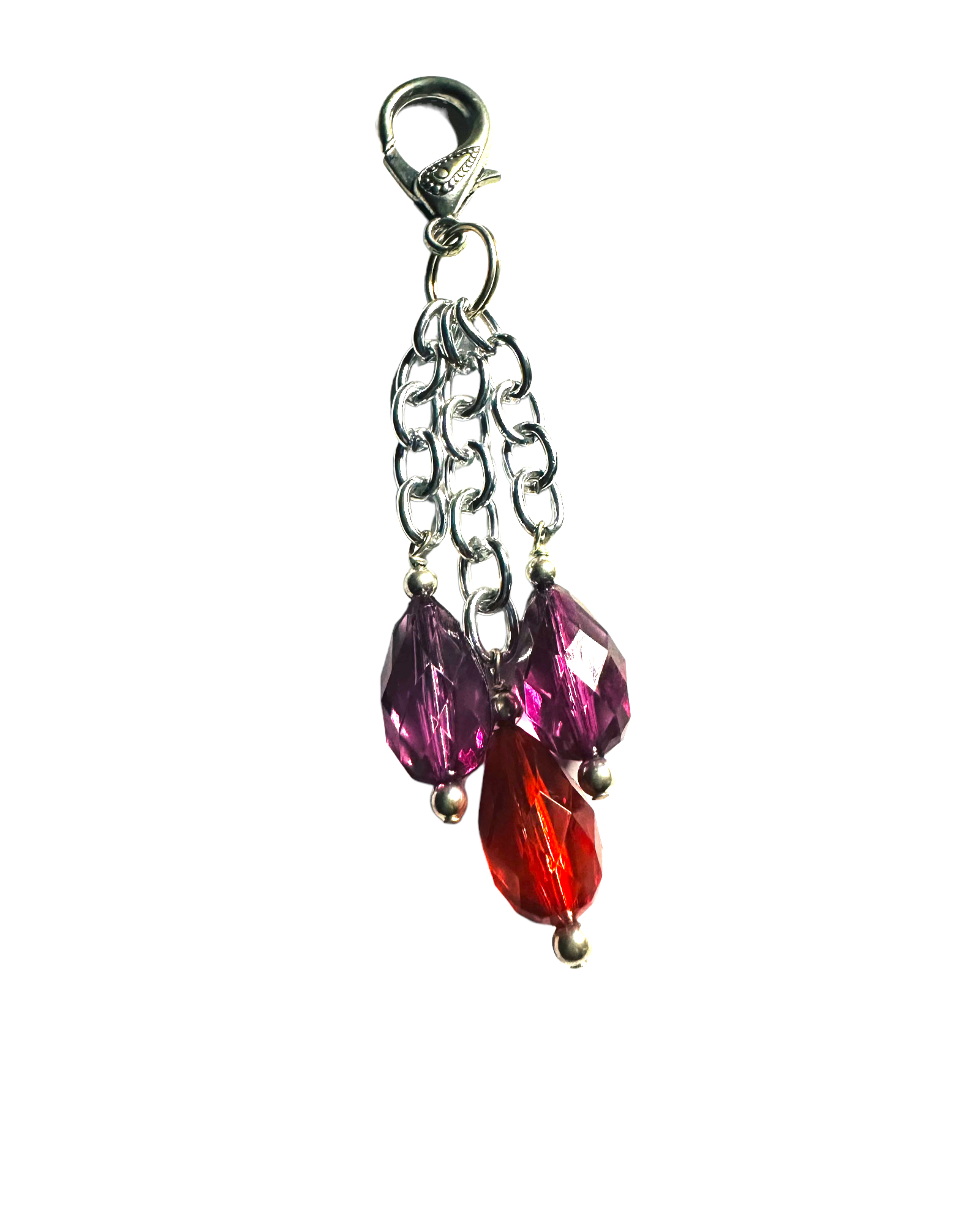 Red & Purple Acrylic Purse Bling