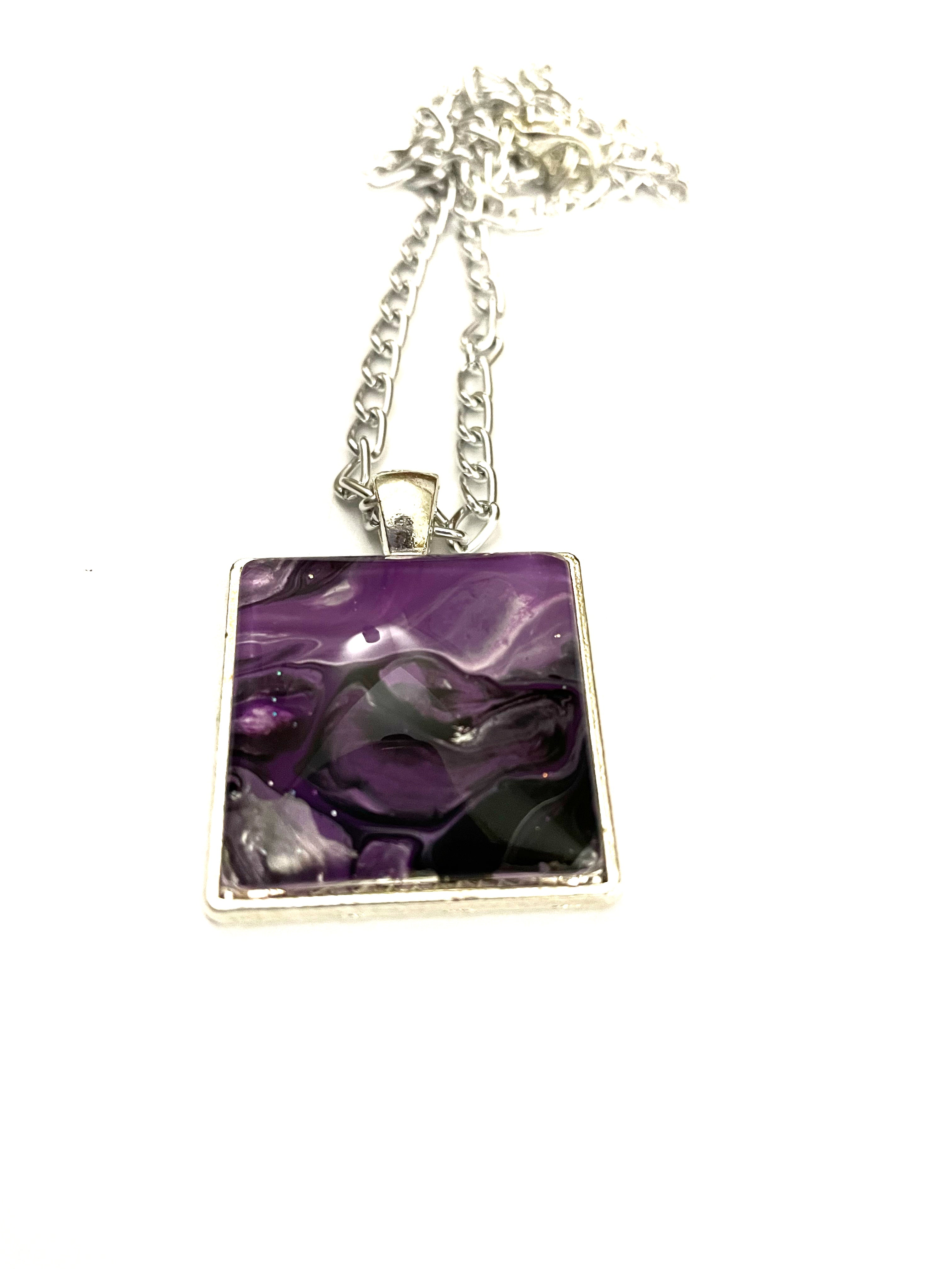 Purple Acrylic Necklaces